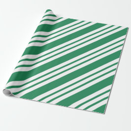 Green Christmas Candy Peppermint Wrapping Paper