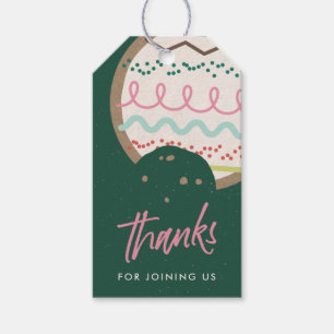 Green Christmas Cookie Decorating Party Favor Tag