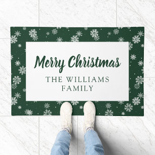 Green Christmas Doormat