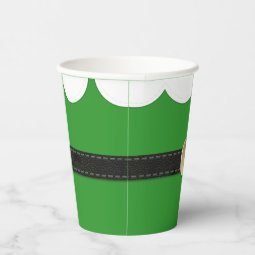 Green Christmas Elf Costume Holiday Paper Cups | Zazzle