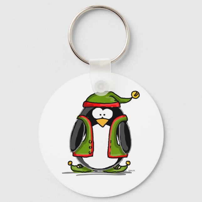 Green Christmas Elf Keychain (Front)