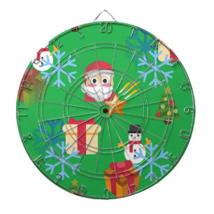 green christmas emoji dart board