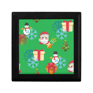 green christmas emoji keepsake box