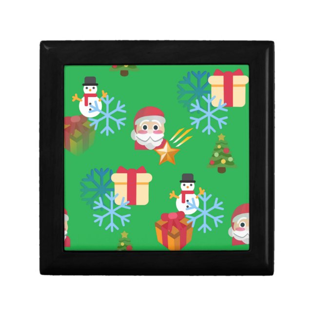 green christmas emoji keepsake box (Front)