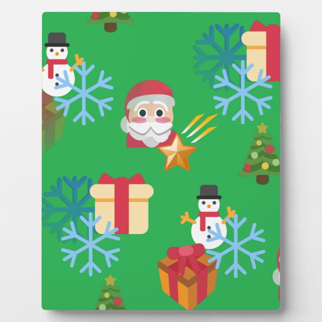 green christmas emoji plaque (Front)