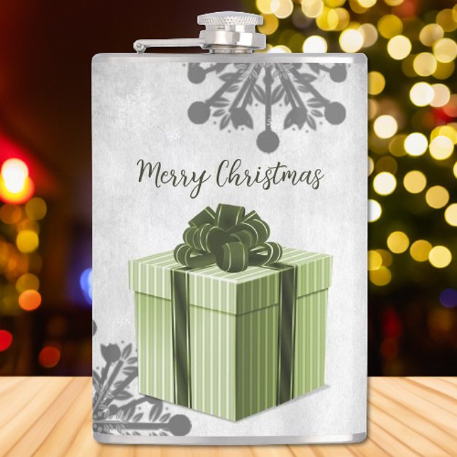 Green Christmas Gift Holiday Flask (Green Christmas Gift Holiday Flask)