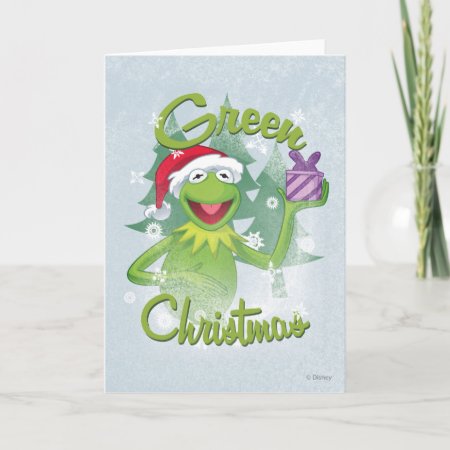 Green Christmas Holiday Card