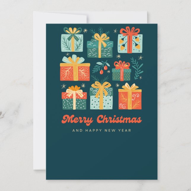 Green Christmas Holiday Card (Front)