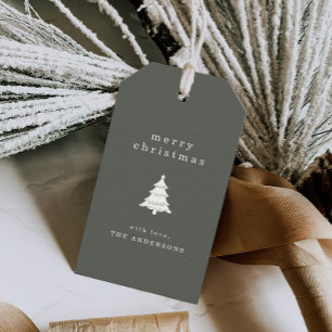 Green Christmas Holiday Gift Tags