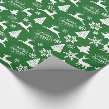 Green Christmas Holiday Wrapping Paper Gift Wrap by UniqueChristmasGifts at Zazzle