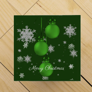 Green Christmas Ornaments Wine Gift Box