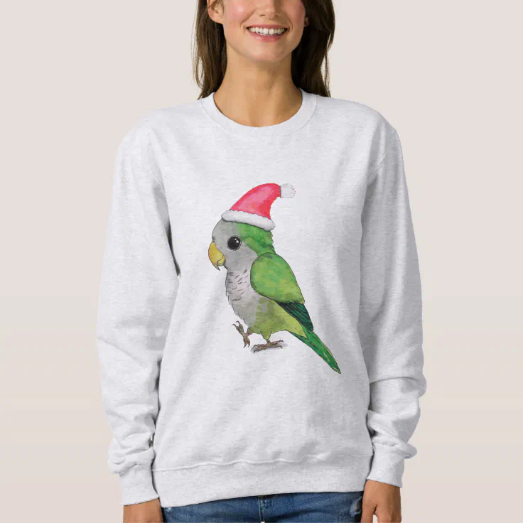 Green Christmas parrot Sweatshirt | Zazzle