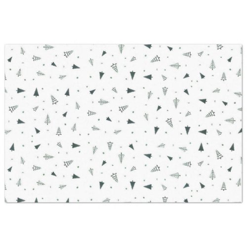 Green Christmas Pine Tree Pattern Tisue Tissue Paper