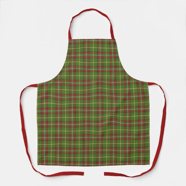 Green Christmas Plaid Apron (Front)