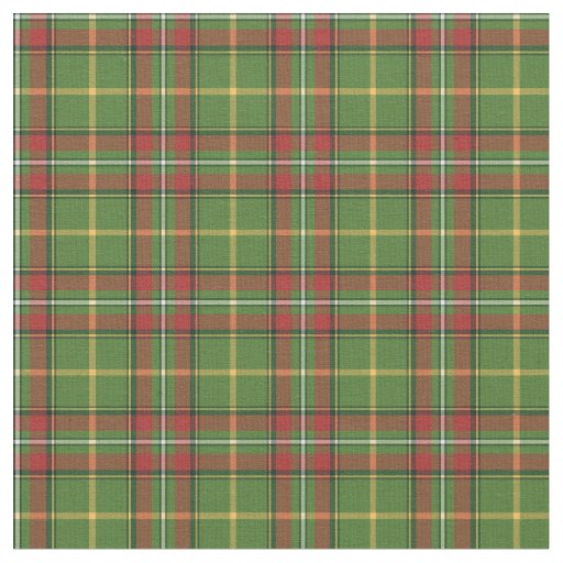 Green Christmas Plaid Fabric