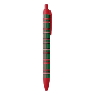 Green Christmas Plaid Holiday Writing Pens Gift