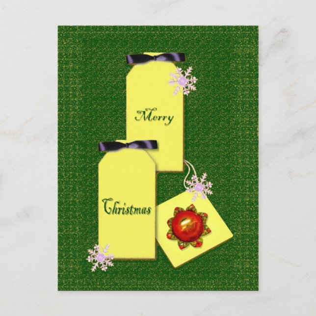 Green Christmas Postcard (Front)