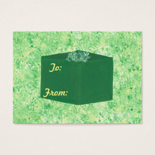 Green Christmas Present Gift Tags