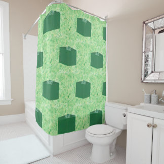 Green Christmas Presents with Bow Shower Curtains