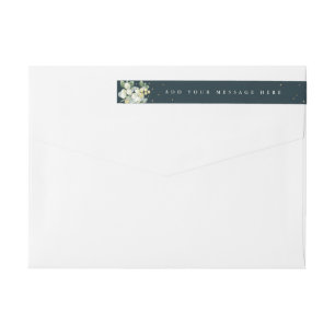 Green Christmas Snowberry+Eucalyptus Skinny Wrap Around Label