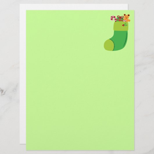 Green Christmas Stocking (Front/Back)