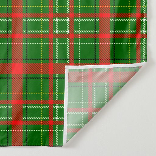 Green Christmas Tartan Plaid Pattern Design  Fabric