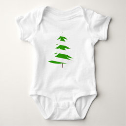Green Christmas Tree Baby Bodysuit
