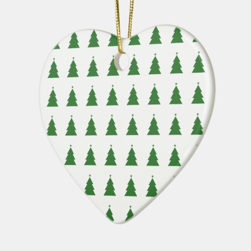 Green Christmas Tree Ceramic Ornament | Zazzle