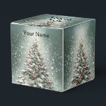 Green Christmas Tree Colorful Ornaments White Snow Favor Boxes<br><div class="desc">Green Christmas Tree Colorful Ornaments White Snow Favor Boxes. Unique,  beautiful,  stylish design. Easy to be personalized. Font style,  size and colors can be changed. Matching items available.</div>