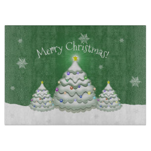 Green Christmas Tree Cutting Board