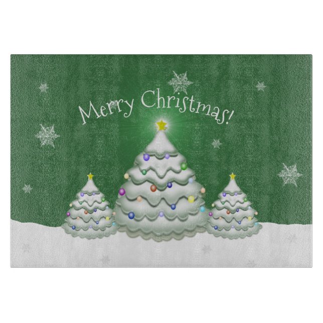 Green Christmas Tree Cutting Board (Front)