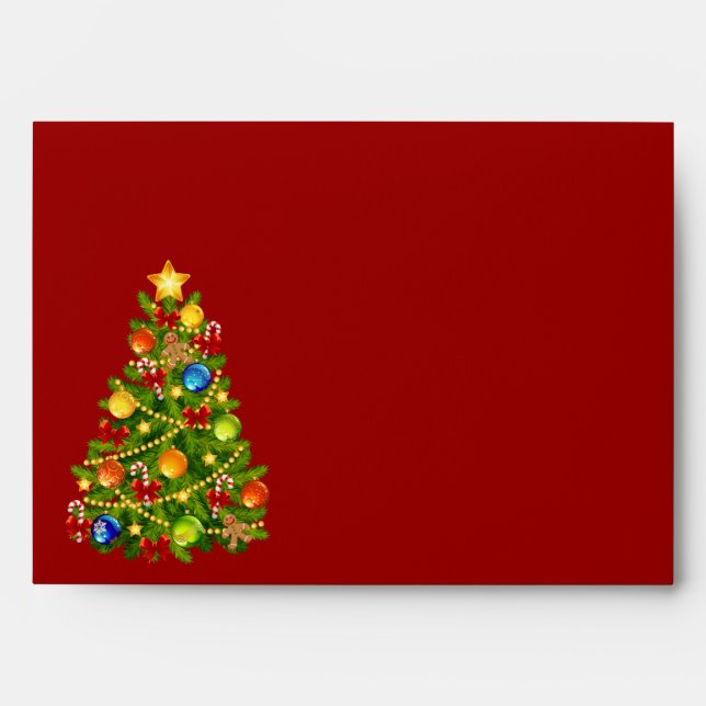 Green Christmas Tree Envelope (Front)