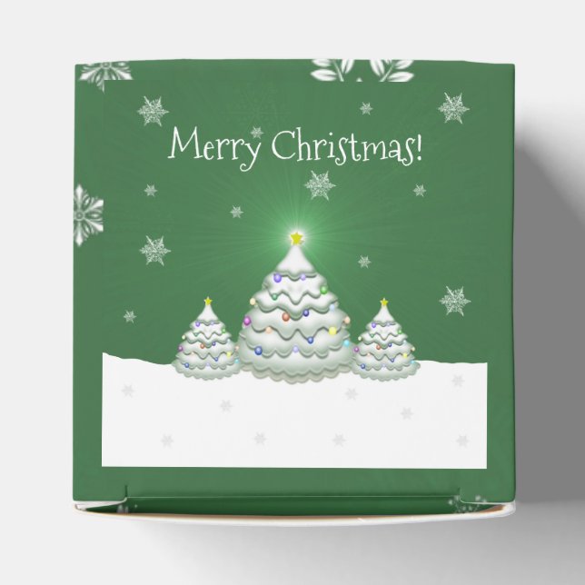 Green Christmas Tree Favor Box (Top)