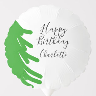 Green Christmas tree happy birthday December winte Balloon