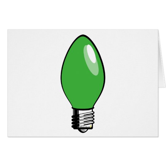Green Christmas Tree Light Card