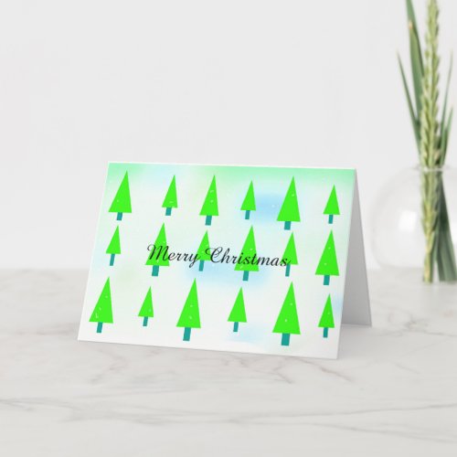 Green Christmas Tree Lot Holiday Card