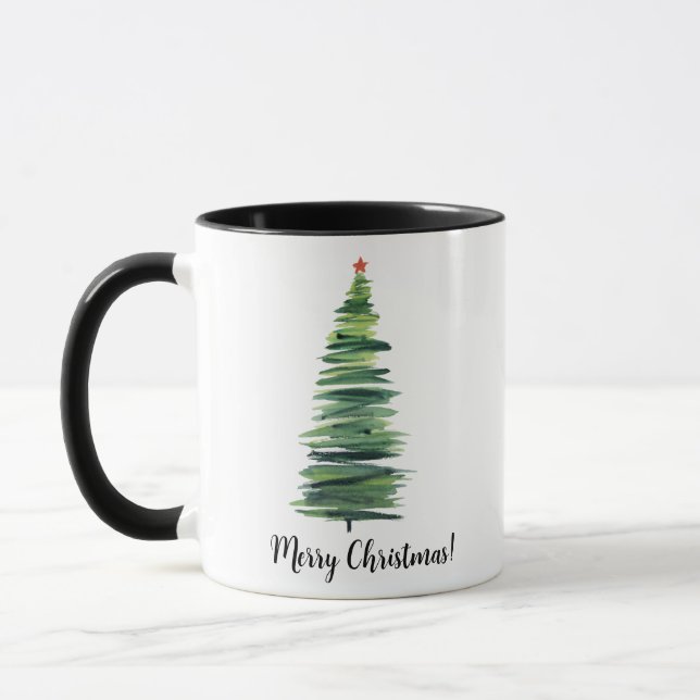 Green christmas tree  mug (Left)