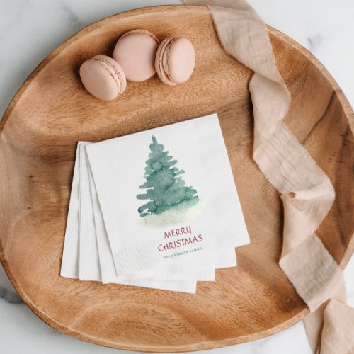 Green Christmas Tree Napkins