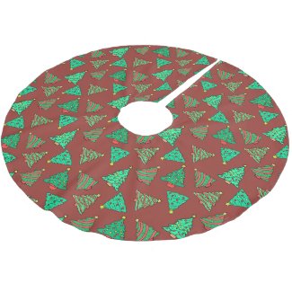 Green Christmas Tree Pattern | Red