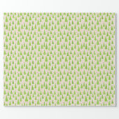 Green Christmas Tree Pattern Wrapping Paper (Flat)