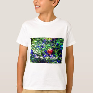Green Christmas Tree Red Ball T-Shirt