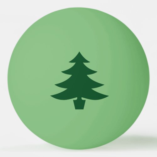 Green Christmas Tree Shape on Green Ping_Pong Ball