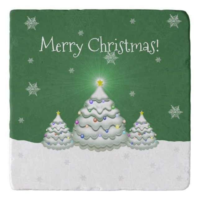 Green Christmas Tree Trivet (Front)