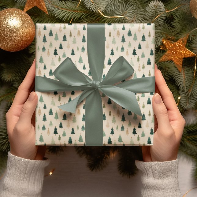 Green Christmas Tree Wrapping Paper (Creator Uploaded)