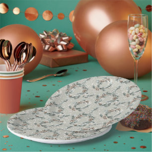 Green Christmas Tree Wreaths Pine Cones Paper Plates