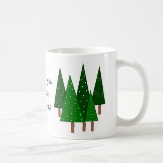 Green Christmas Trees Coffee Mug