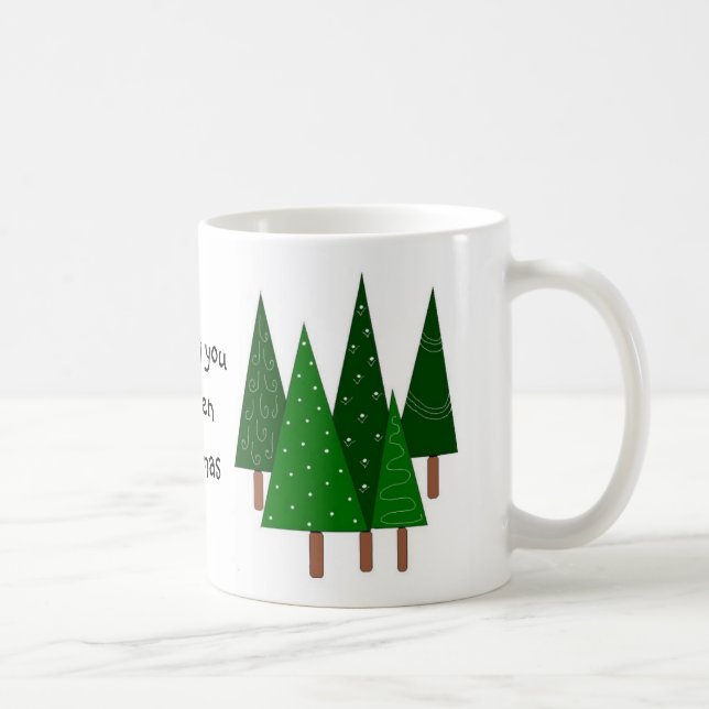Green Christmas Trees Coffee Mug (Right)