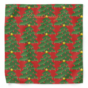 Green Christmas Trees Thunder_Cove Bandana