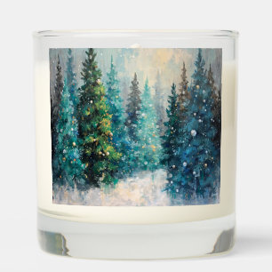 Green Christmas Trees Winter Forest Scented Candle
