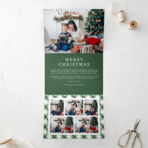 Green Christmas Tri_fold Card